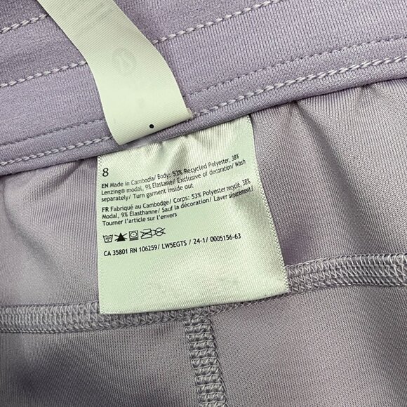 Lululemon Softstreme High-Rise Pant Regular Lilac Ether Size 8 - Picture 7 of 8